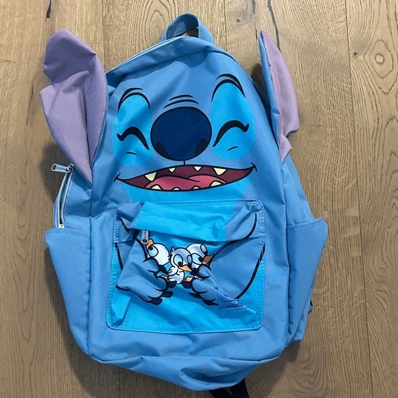 Hot Topic Blue Stitch Backpack - Picture 1 of 1